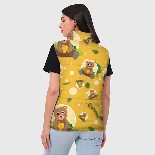 Женский жилет Мишка с ульем / 3D-Светло-серый – фото 4