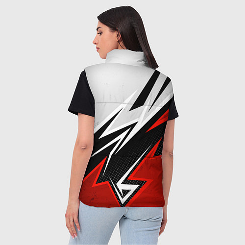 Женский жилет Ducati - белый и красный / 3D-Светло-серый – фото 4