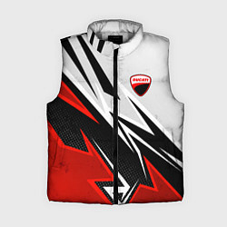 Женский жилет Ducati - белый и красный, цвет: 3D-светло-серый