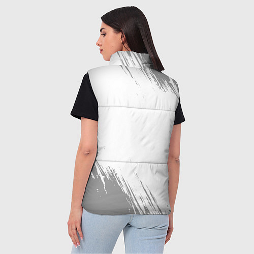 Женский жилет Berserk glitch на светлом фоне: надпись, символ / 3D-Черный – фото 4