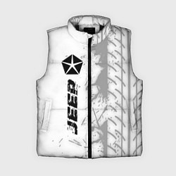 Женский жилет Jeep speed на светлом фоне со следами шин: по-верт, цвет: 3D-черный