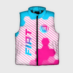 Женский жилет Fiat neon gradient style: надпись, символ