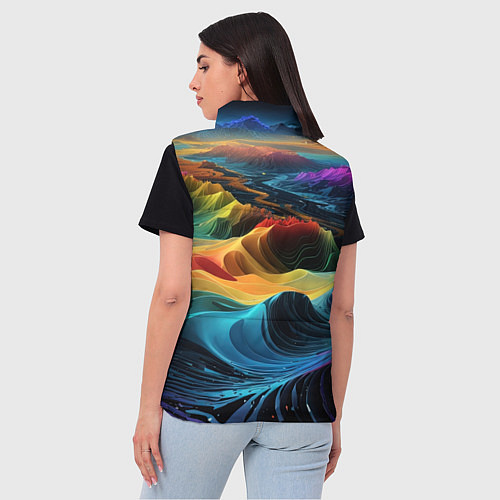 Женский жилет Цифровая природа / 3D-Светло-серый – фото 4