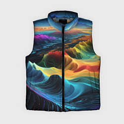 Женский жилет Цифровая природа, цвет: 3D-светло-серый