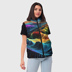 Женский жилет Цифровая природа, цвет: 3D-светло-серый — фото 2