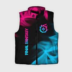 Женский жилет Final Fantasy - neon gradient: надпись, символ
