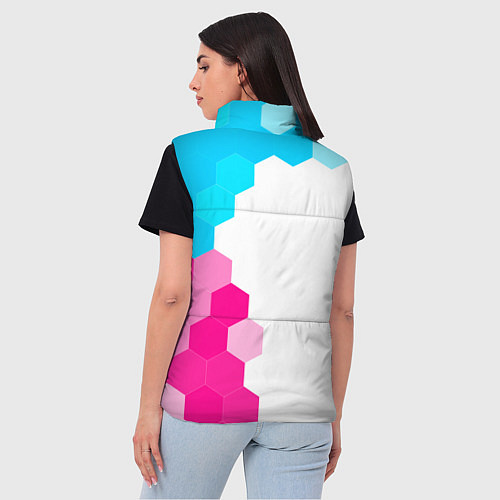 Женский жилет Among Us neon gradient style: по-вертикали / 3D-Черный – фото 4
