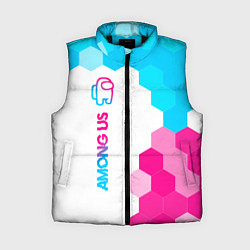 Женский жилет Among Us neon gradient style: по-вертикали