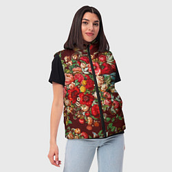 Женский жилет Платок цветочный узор, цвет: 3D-светло-серый — фото 2