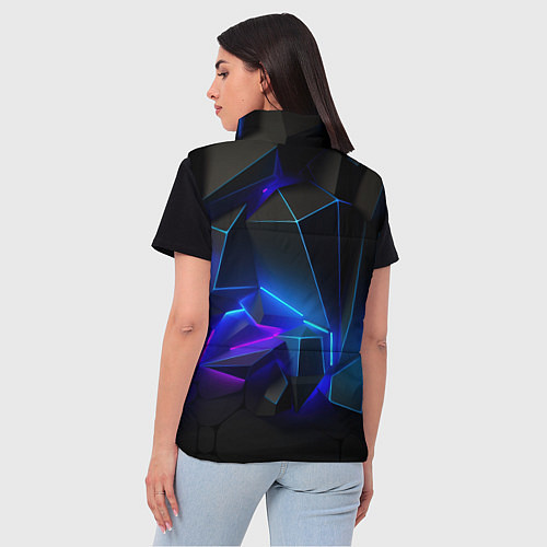 Женский жилет Неоновые частицы / 3D-Красный – фото 4