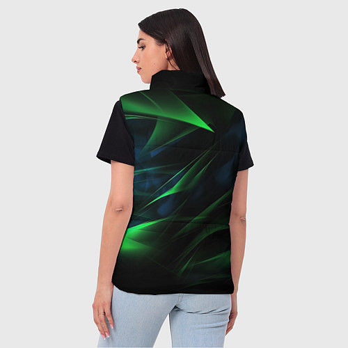 Женский жилет Dark green background / 3D-Светло-серый – фото 4