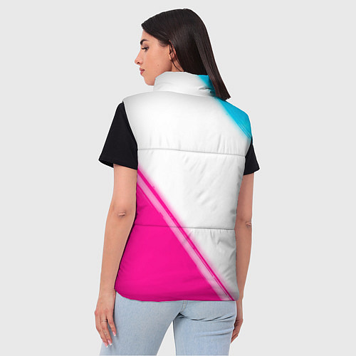 Женский жилет Black Clover neon gradient style: надпись, символ / 3D-Черный – фото 4