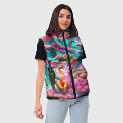 Женский жилет Фантазия сон, цвет: 3D-черный — фото 2