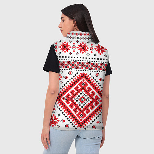 Женский жилет Удмуртская роспись / 3D-Красный – фото 4