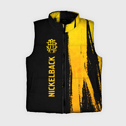 Женский жилет Nickelback - gold gradient: по-вертикали, цвет: 3D-черный