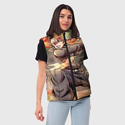 Женский жилет Клинок рассекающий демонов Тандзиро Камадо, цвет: 3D-красный — фото 2