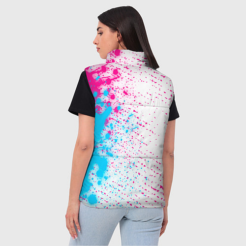 Женский жилет GTA neon gradient style: по-вертикали / 3D-Черный – фото 4