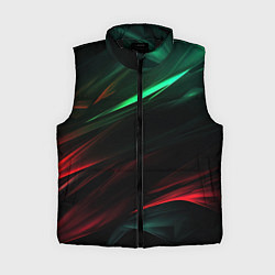 Женский жилет Dark red and green, цвет: 3D-черный