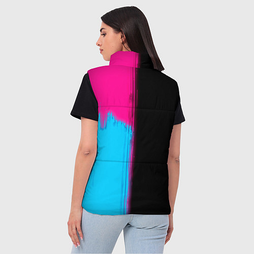 Женский жилет Dark Souls - neon gradient: по-вертикали / 3D-Черный – фото 4