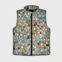 Женский жилет Мозаика белая разноцветная
