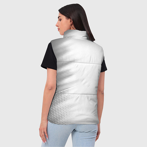 Женский жилет Evangelion glitch на светлом фоне: по-вертикали / 3D-Черный – фото 4