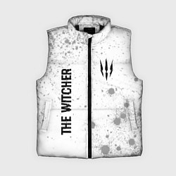 Женский жилет The Witcher glitch на светлом фоне: надпись, симво, цвет: 3D-черный