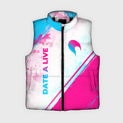 Женский жилет Date A Live neon gradient style: надпись, символ, цвет: 3D-черный