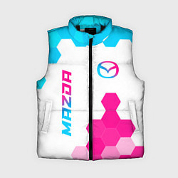 Женский жилет Mazda neon gradient style: надпись, символ, цвет: 3D-черный