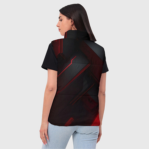 Женский жилет Красная бесконечность / 3D-Черный – фото 4