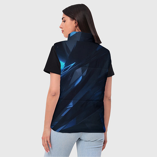 Женский жилет Синяя безгранность / 3D-Черный – фото 4