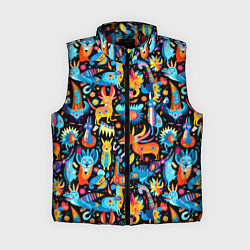 Женский жилет Космические чудики, цвет: 3D-красный