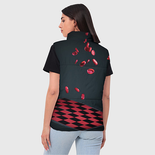 Женский жилет Настольная игра шашки / 3D-Светло-серый – фото 4