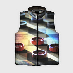 Женский жилет Игра шашки, цвет: 3D-светло-серый