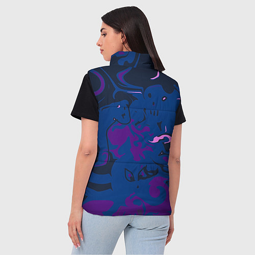 Женский жилет Абстрактное искусство череп / 3D-Черный – фото 4