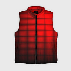 Женский жилет Просто красно-черная клетка, цвет: 3D-красный