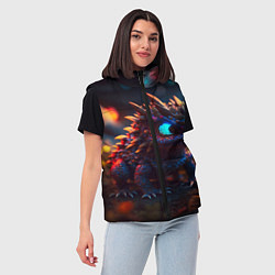 Женский жилет Дракончик и осень, цвет: 3D-красный — фото 2