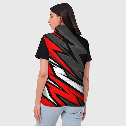Женский жилет Kawasaki - red uniform / 3D-Черный – фото 4