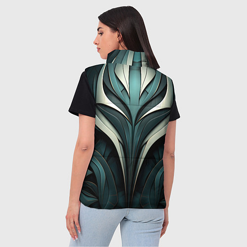 Женский жилет Абстрактные узор в виде лица / 3D-Черный – фото 4