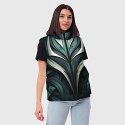 Женский жилет Абстрактные узор в виде лица, цвет: 3D-черный — фото 2