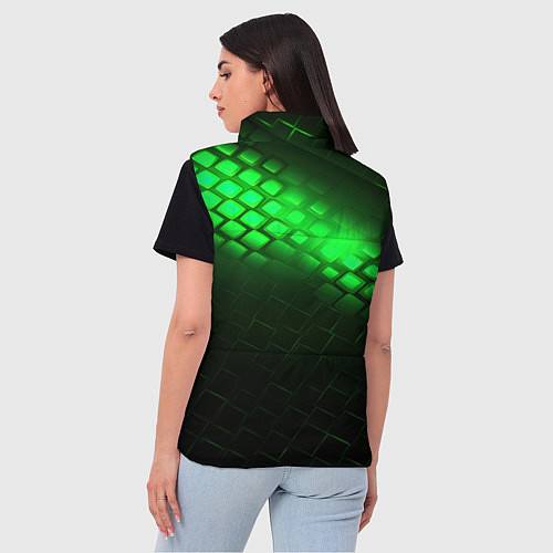 Женский жилет Juventus green logo neon / 3D-Черный – фото 4