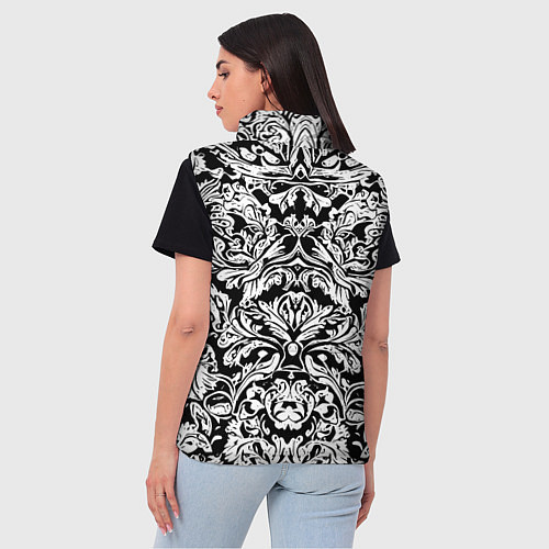 Женский жилет Floral pattern - irezumi - neural network / 3D-Светло-серый – фото 4