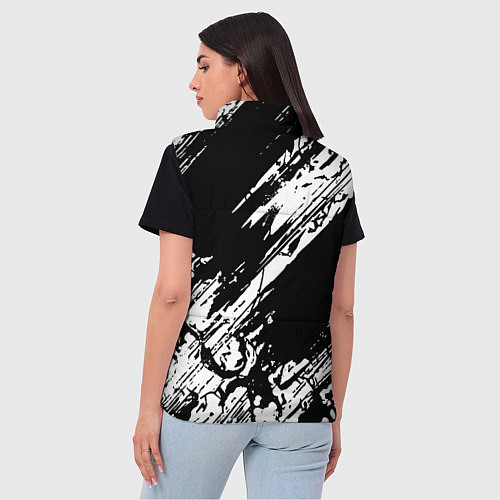 Женский жилет Mitsubishi - белый пятна / 3D-Черный – фото 4