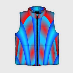 Женский жилет Сине-красные, цвет: 3D-светло-серый