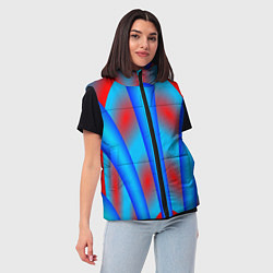 Женский жилет Сине-красные, цвет: 3D-светло-серый — фото 2