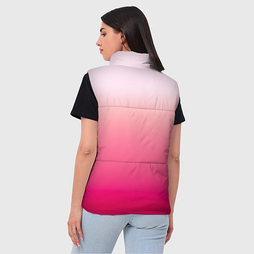 Женский жилет Оттенки розового градиент / 3D-Светло-серый – фото 4
