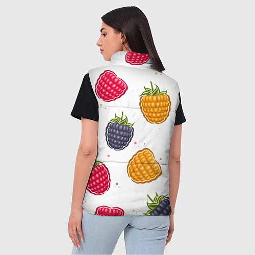 Женский жилет Разноцветная малина / 3D-Черный – фото 4