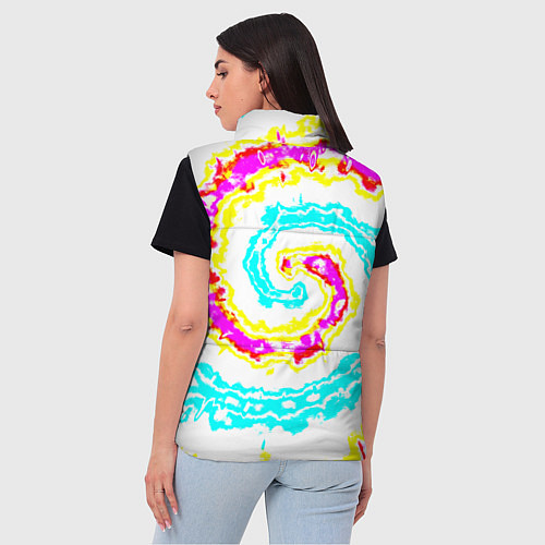 Женский жилет Тай-дай триппи / 3D-Светло-серый – фото 4