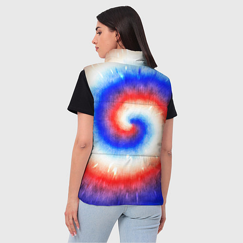 Женский жилет Тай-дай Российский флаг / 3D-Светло-серый – фото 4