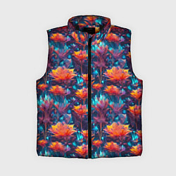 Женский жилет Футуристические цветы узор