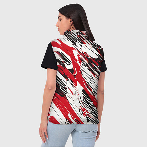 Женский жилет Спонтанные брызги красные / 3D-Красный – фото 4